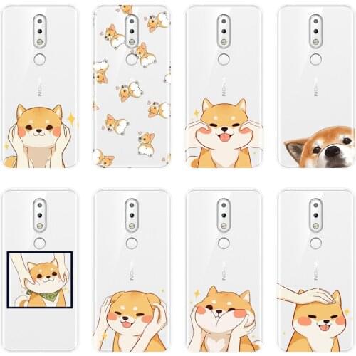 Shiba Inu Dog Cute Kawaii Phone Case For Nokia 7.1 6.1 5.1 3.1 2.1 Silicone Soft Back Cover For Nokia 7.1 6.1 5.1 3.1 2.1 Plus