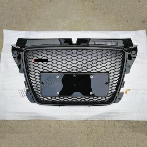 For Audi A3 S3 2008 2009 2010 2011 2012 RS3 Style Honeycomb Black Front Grille Grill Trim