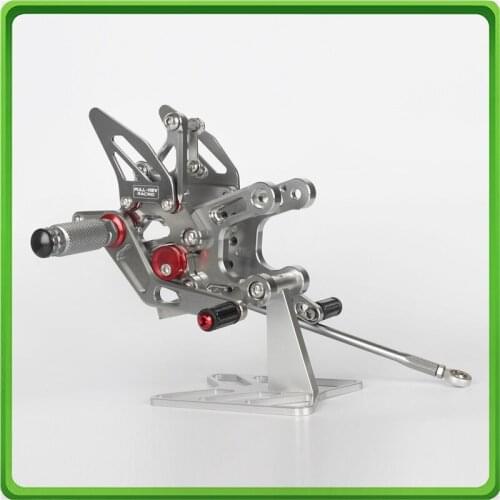 CNC Adjustable Rearsets Rear set sets Foot Rest Pegs Pedal For Kawasaki Ninja ZX10R ZX 10R ZX-10R 2008 2009 2010 Gray