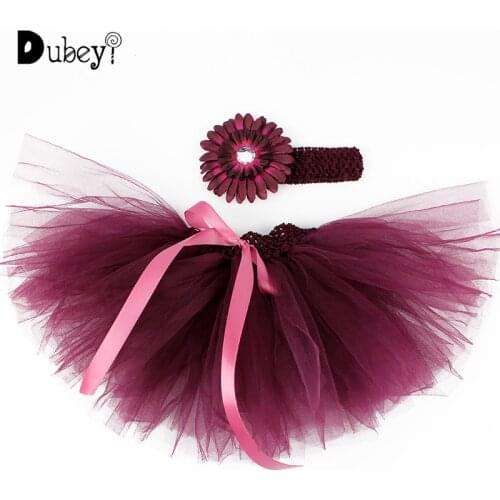 Baby Dresses Girl Tutu Baby Girl Flower Headband Skirt Set Lolita Mesh Skirt Baby Girl Photoshoot Newborn Girl Fluffy Skirt
