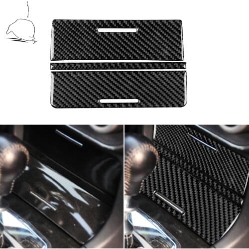 For Mitsubishi Lancer GT GTS 2010-2015 Carbon Fiber Central Control Storage Cover Glove Box Panel Sticker Trim Car Accessories