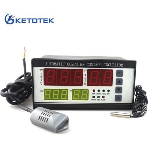Ketotek Thermostat Egg Incubator Controller Hygrostat XM-18 Full Automatic Microcomputer Control Temperature Humidity Sensor