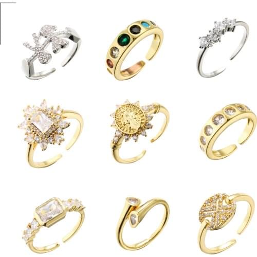 HECHENG, 2021New Fashion Ring,CZ Open Bangle Style Jewelry, Cubic Zircon Elegant Women Party Gift