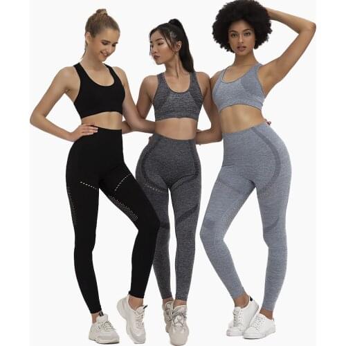 Active Yoga Set Sport Bra+Leggings Women Gym Sleeveless 2 Piece Set Clothes Seamless Workout Fitness Sportswear slimming Suit