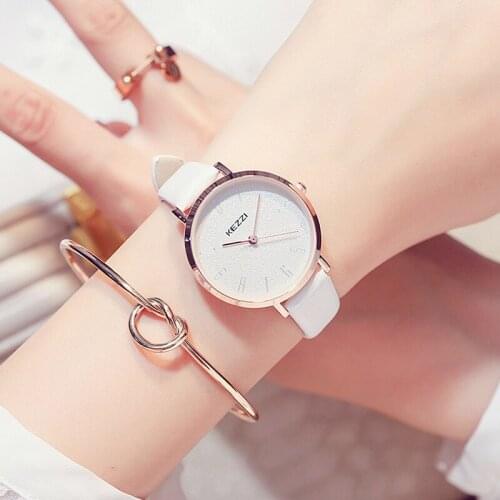 Korean Fashion ladies dress match Watch Female Watch Simple Quartz Watch Cool Wind style Female Watch with leather watchband