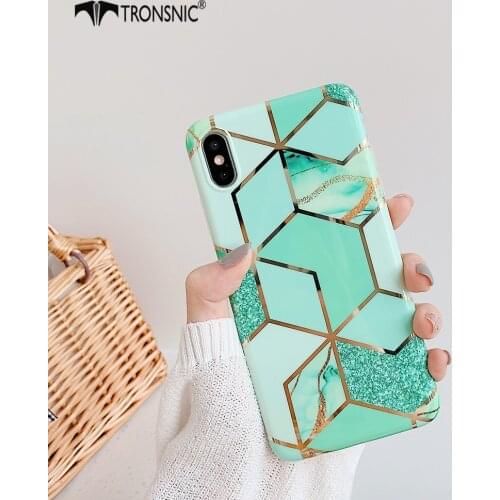 Marble Gold Electroplated Phone Case for iPhone 11 Pro Max XR XS MAX Soft Shiny Luxury Case for iPhone 6s 7 8 Plus Fashion Cover