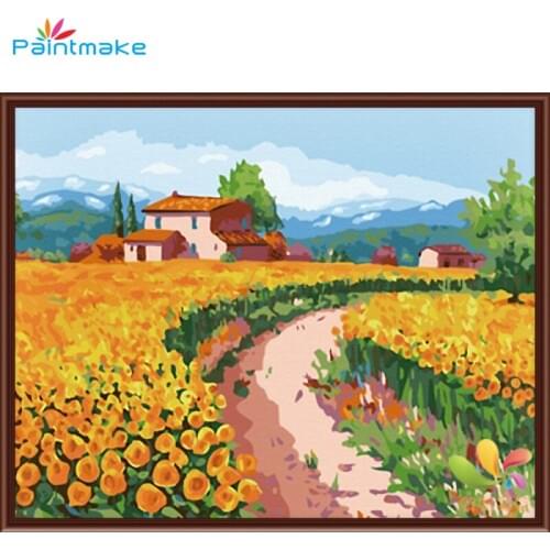 Paintmake Flower Frameless Picture DIY Painting By Numbers for Home Decor Oil Hand Painted on Canvas Art Picture Gifts 40*50cm