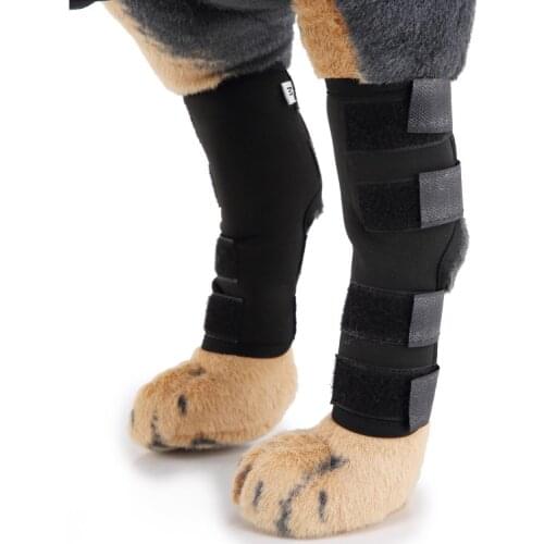 For Pet Knee Pads Extra Supportive Dog Cannie Rear Leg Hock Joint Wrap Protects Injury Recover Legs Dogs Injury Protector