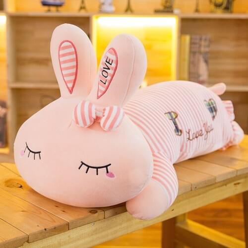 New 45cm plush Lying rabbit cute lovely doll stuffed soft Pillow good quality christmas festival gift for friend or kid