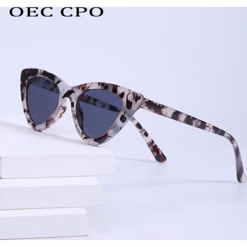 OEC CPO Fashion Cat Eye Sunglasses Women Brand Designer Vintage Leopard Sun Glasses Lady Retro Shades Eyeglasses Female UV400