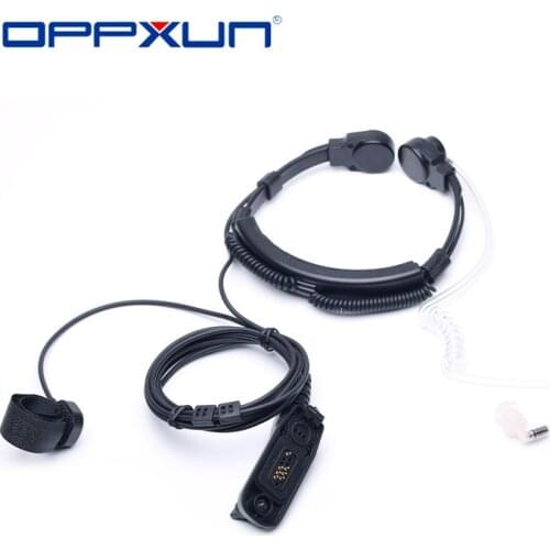 OPPXUN Laryngeal Vibration Air Guide Microphone Headset for Motorola Dp3400 Dp3401 Dp3600 Dp3601 XIR P8268 Walkie Talkie