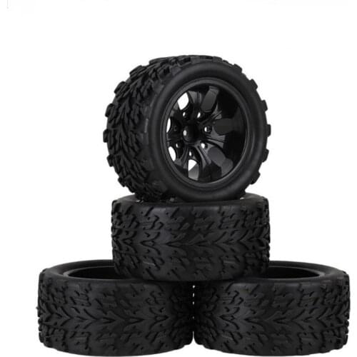 4Pcs/Set for HSP 1/10 Monster Truck Tire Bigfoot Tire Diameter 115mm Hexagon Combined for HSP 94111 94108 94188