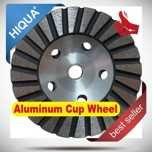 Top Quality 4"xM14 Aluminum Cup Grinding Wheel, Recyclable Base 4"Diamond Wheel,Polishing Wheel for Cement,Granite,Marble Floor