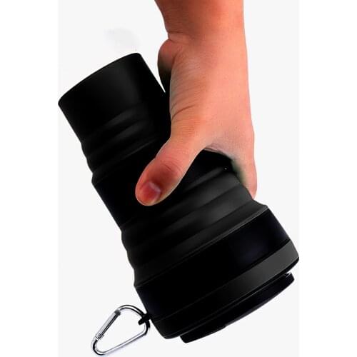 550ml Silicone Folding Coffee Cup Shockproof Folding Stability Ring Heat Insulation Cover Thicken Bottom For Office Household