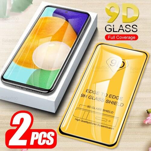 2pcs For Samsung Galaxy A52 Glass 9D Full Glue Protective Glass Sumsung A 52 52A 4G 5G A525F A526B Screen Protector Phone Film