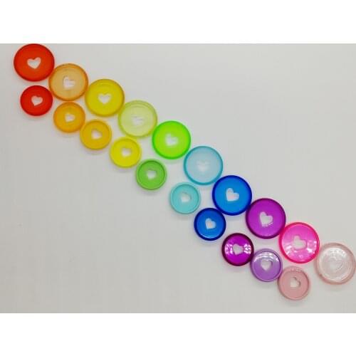 10pcs Rainbow Colors Mushroom Planner Ring Binder Plastic Ring Discbound Planner Disc Binding Binders Fajas Loose Leaf Binding