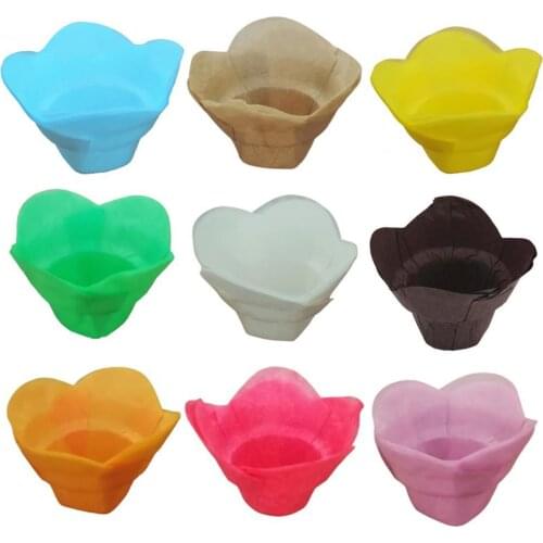 200Pcs Flower S Cupcake Liner Baking Cups Cupcake Mold Proof Paper Disposable Baking Muffin Box Cup Case Decorating Tools