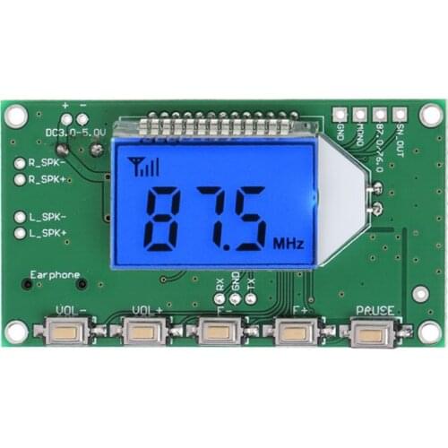 2021 New PLL LCD Digital FM Radio Receiver Module 87-108MHZ Wireless Microphone Stereo