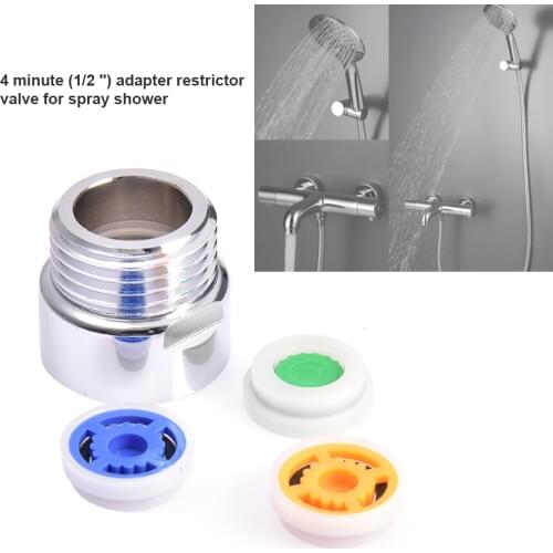 4pcs/set Shower Flow Reducer Limiter Shower Flow Reducer Limiter Set Up To 70% Water Saving 4 L/min 1/2 Inch Bathroom Accessory
