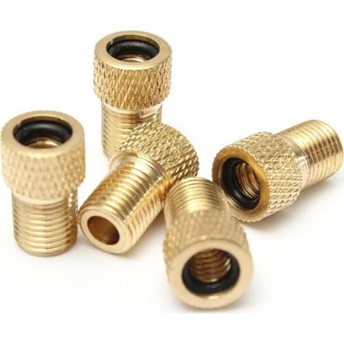 5Pcs Copper O-Ring Inside Valve Adapter Presta to Schraders Valve Adaptor Bike Bicycle Pump Tire Inflator Connector