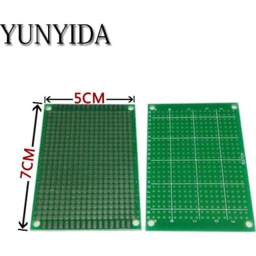 98-21 free shipping 5pcs 5x7cm single Side Prototype PCB Universal Printed Circuit Board