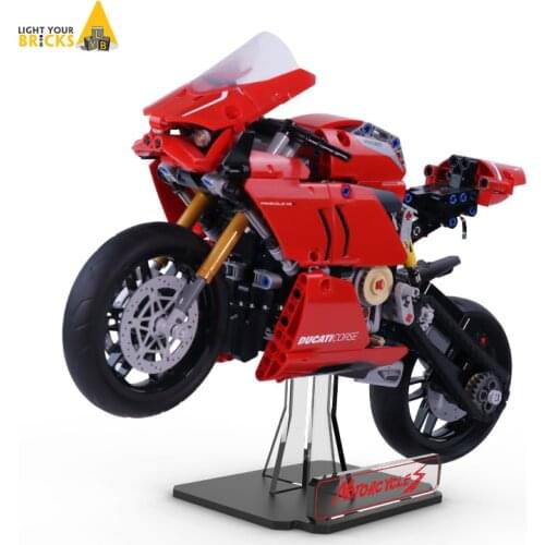 Acrylic Display Stand for 42107 Panigale V4 R Tech Motorcycle Model Building Blocks (Not include the model)