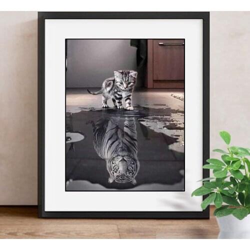 Cat Diamond Embroidery Full Kit DIY Diamond Painting Cross Stitch Animals Picture Rhinestones Mosaic Wall Decoration