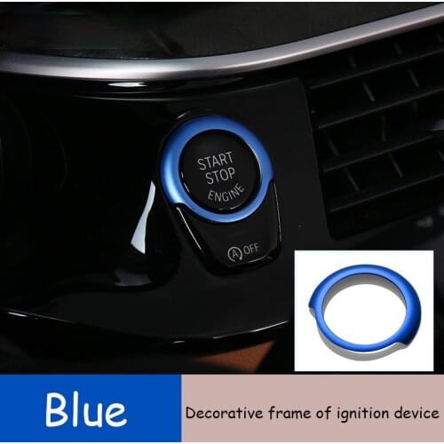 Car Sticker Multimedia Buttons Covers Aluminum Alloy Engine Start Stop Trim Decals For BMW G30 G32 X3 G01 X4 G02 2018 2019 2020