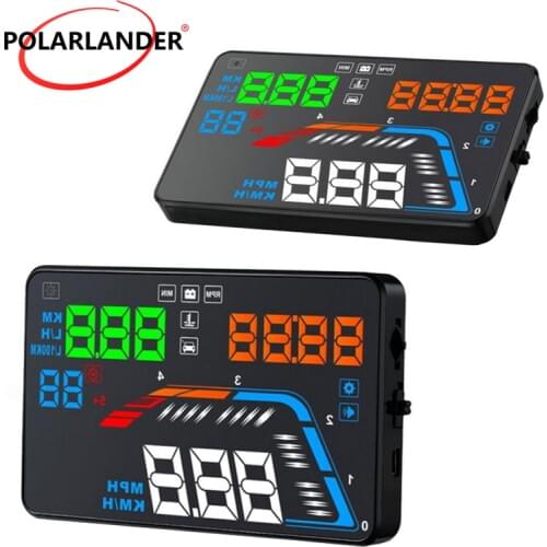 Head Up Display 5.5 inch or 5.8inch Screen Car HUD OBD2 Windscreen Projector Digital Speedometer Car Driving Data Diagnosis