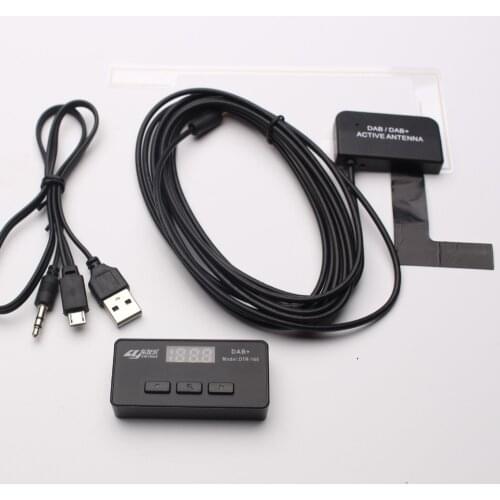 DTR-168 Car DAB Antenna USB Adapter Receiver for Android Car Stereo Player SMA DAB Receiver Box Auto Radio Aerial Antenna Cable