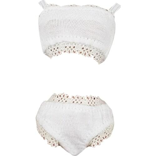 1/6 White Lace Underwear Top Brief Lingerie Set for 12'' Blythe Doll Clothes
