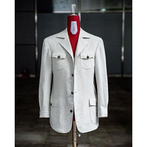 Winter Mens Safari Jacket Singal Braeasted Solid Polyster V-Neck Wide-Waisted Overcoat 2021 Fashion New Handsome Jacket