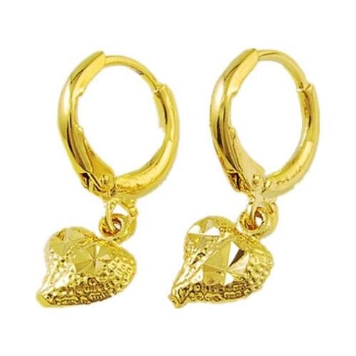 Fashion heart-shaped/round / crystal design white yellow golden jewelry lady fashion flower women jewelry earring CDF071