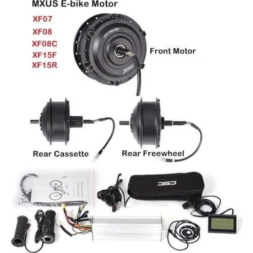 Ebike Motor MXUS 36V 250W or 350W Brushless Geared Hub Motor XF07 XF08 XF15F XF15 with KT-LCD3 Display Controller Speed Throttle