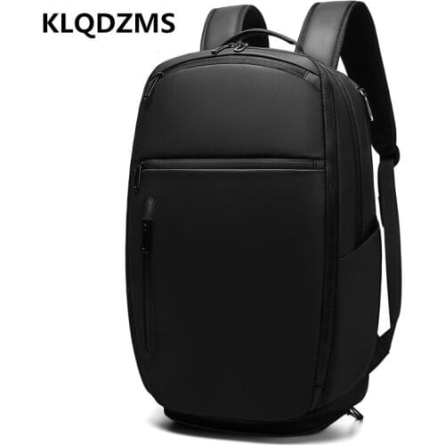 KLQDZMS Mens Laptop Backpack 2021 PVC Business Travel Waterproof Shockproof Bags Boys School Satchel For Teenager