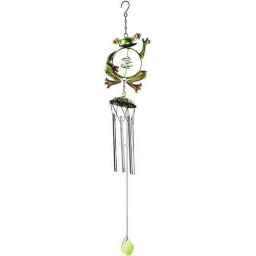 Tune Music Yard Garden Patio Wind Chime Balcony Home Decor Iron Art Frog Shaped Indoor Outdoor Pendant Hanging Ornament