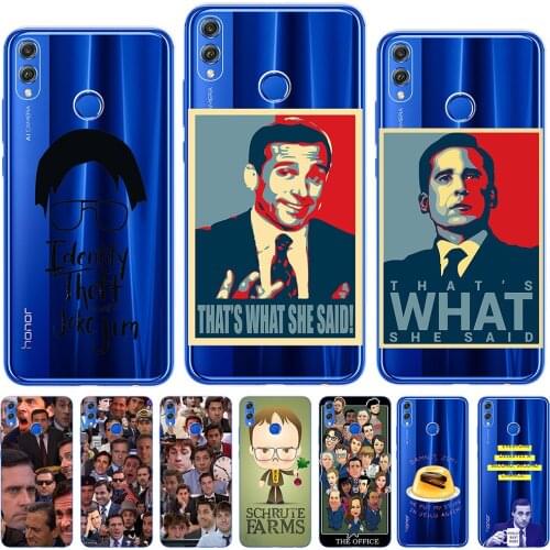 Faces of Michael Scott Office Soft TPU Case Cover For Huawei Honor 9 10 Lite 10i 8X 8C 6X Y5 Y3 Y7 2017 Y9 Y5 2018 NOVA 3 3I 4