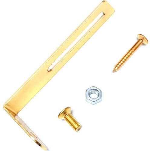 New Golden For Electric Guitar Pickguard Mounting Bracket With Screws