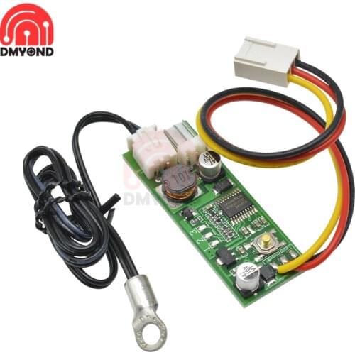 DC Motor Single Channel 12V 2-3 Wire Shut Down Temperature Control Speed Controller PWM Fan Temperature Regulator Governor