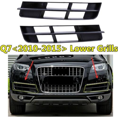 Original Style Auto Front Bumper ABS Replacem Racing Grills For Audi- Q7 2010 2011 2012 2013 2014 2015 Fog Lamp Cover fog light