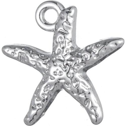 NEW 2021 Silver And Gold Color Nautical Sea Starfish Beach Charm for Jewelry Making
