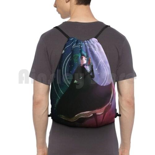 Gris Backpack Drawstring Bags Gym Bag Waterproof Gris Game Fanart Girls Cute Space Stars Aestethic Colorful