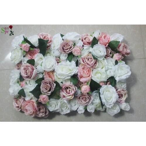 SPR new design table runner flower wall panel wedding backdrop artificial rose hydrangea flower arrangements