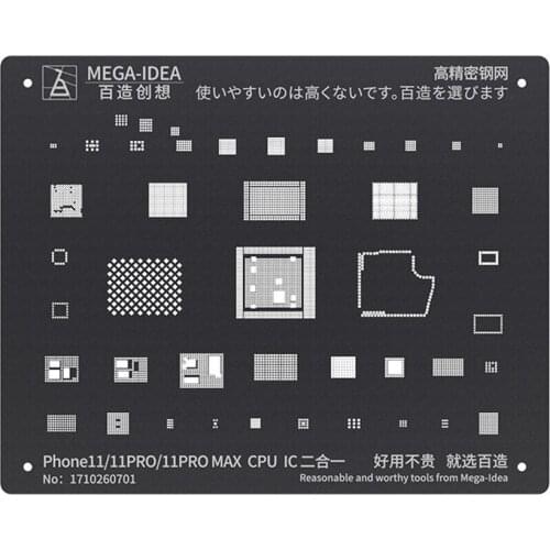 Qianli Mega-IDEA iBlack BGA Reballing Stencil CPU RAM Power Wifi IC Plant Tin Net for iPhone 6 - 11 Pro Max