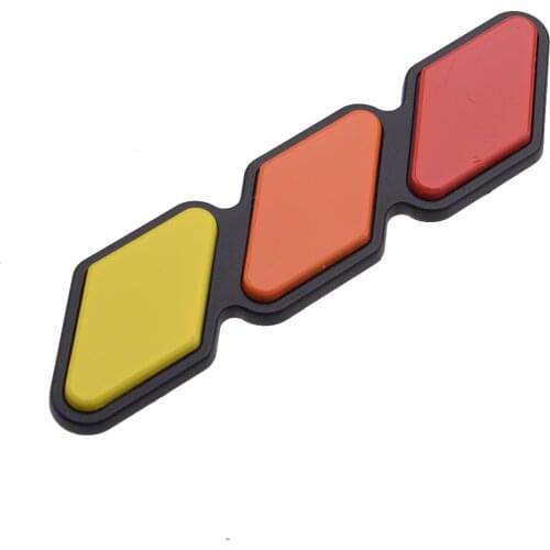 Car Tri-Color 3 Grille Cover Badge Emblem Fit For Toyota Tacoma 4Runner Tundra
