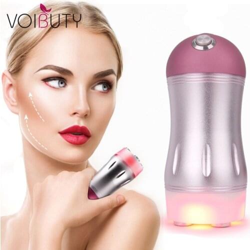 Plug-in EMS Microcurrent Needle-free Mesotherapy Face Winkles Removal Lifting Massager LED Photon Therapy Skin Rejuvenation Tool