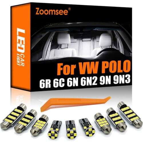Zoomsee Interior LED For VW For POLO 6R 6C 9N 9N3 6N 6N1 6N2 1994-2017 Canbus Vehicle Bulb Indoor Dome Map Reading Light Car Kit