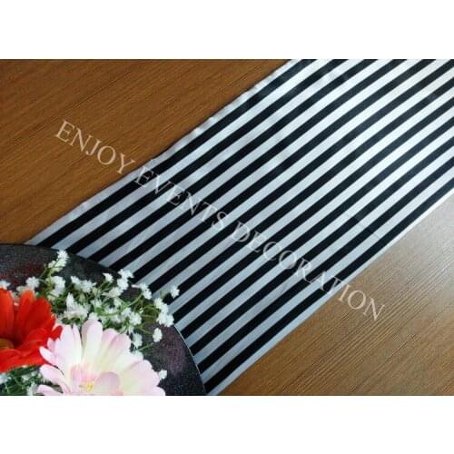 10pcs YHR#51 stripe satin double layer table runner for any events decoration, customized size available