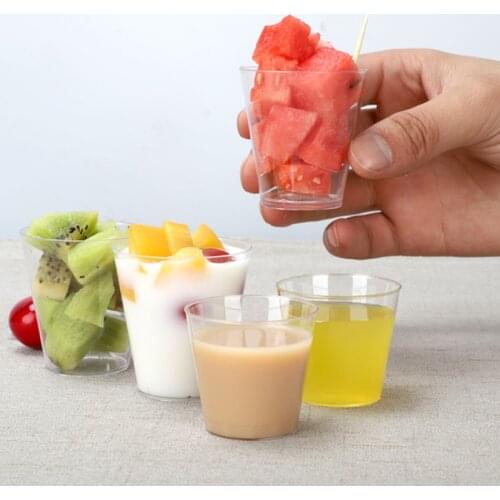 100pcs Tasting cup disposable plastic cup 30ml 50ml small beverage cup transparent aviation cup mini glass kitchen accessories