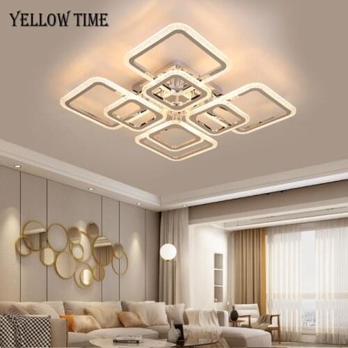 110V 220V Led Chandelier Lighting For Living room Bedroom Dining room Kitchen Acrylic Ceiling Chandelier Lamp Chrome color Light
